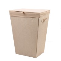 Hot saling custom make large capacity laundry basket with removable lid and washable cotton bag