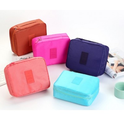 Stationary Cheap Promotional Storage Durable Fashion Oxford Colorful Polyester Makeup Cosmetic Bag