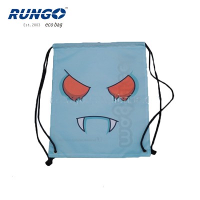 Cute Cartoon Polyester Drawstring backpack Bag For Kids